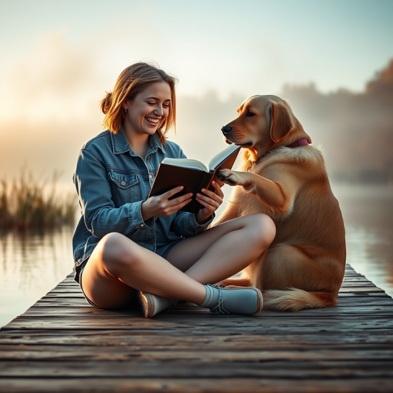 Mid-20s Woman in a Faded Denim Jacket and Mismatched So...