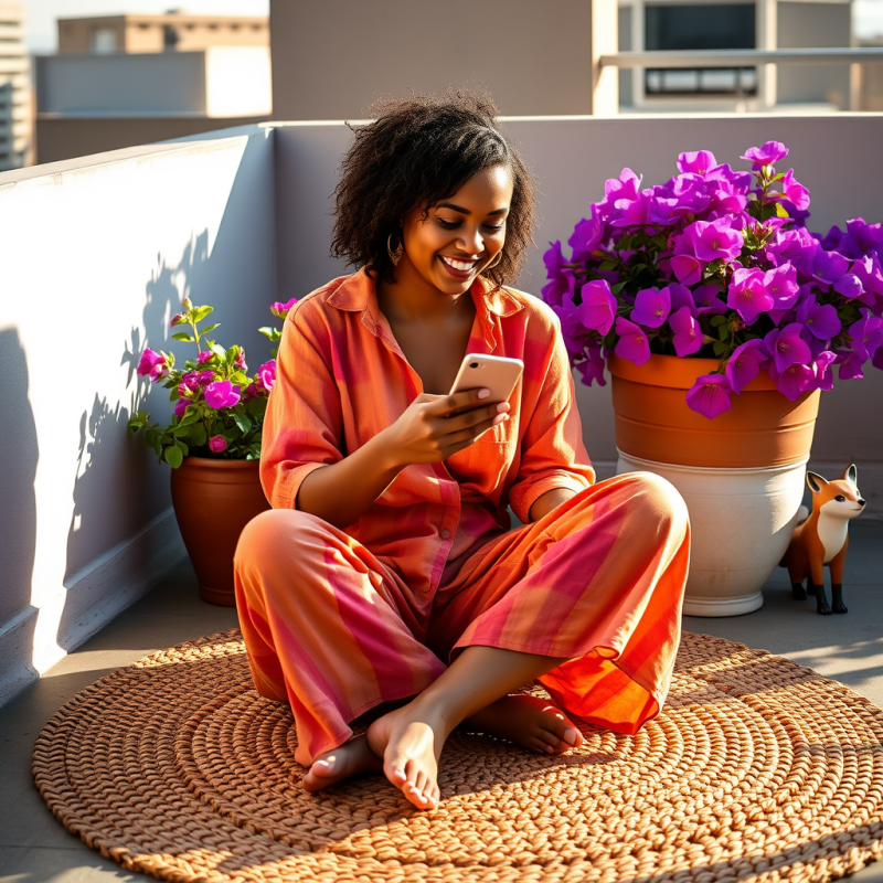 Mid-30s Biracial Woman in a Vibrant