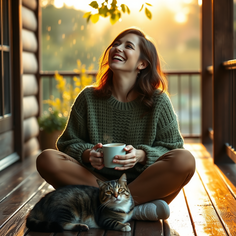 Mid-30s Woman in a Cozy