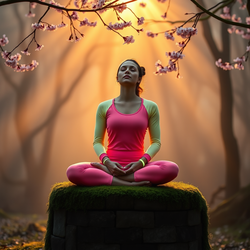 Mid-adult Woman in a Neon-pink