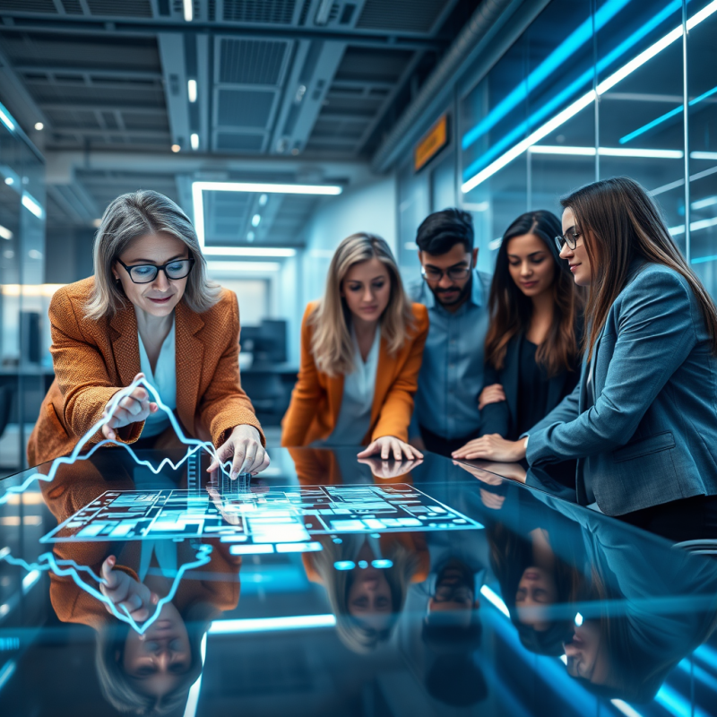 Mid-aged Woman with Glasses