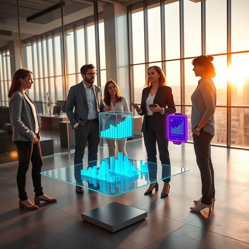 Midday Business Meeting in a Glass-walled Loft Office