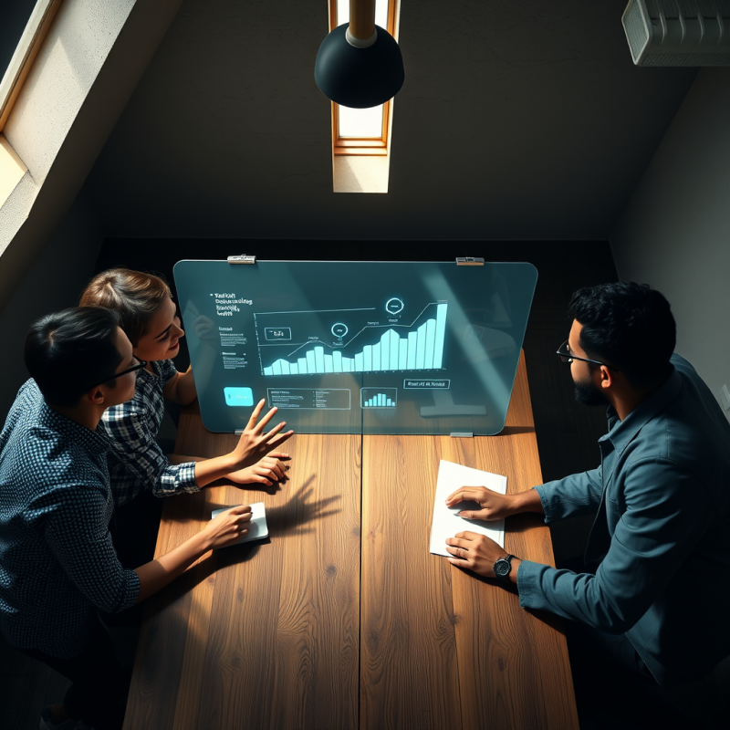 Business Meeting with Data Presentation