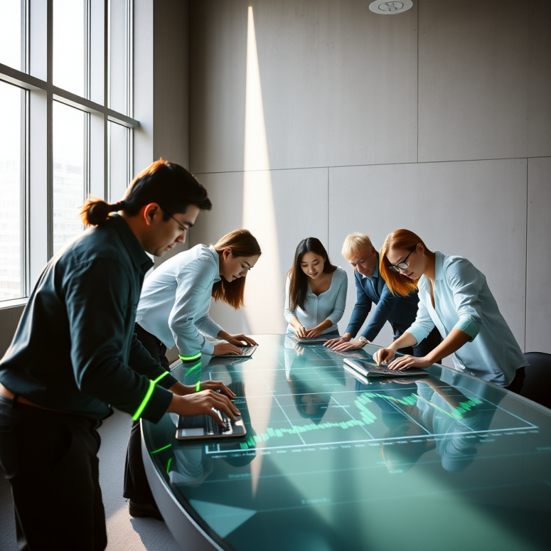 Midday Sunbeam Cuts Through Floor-to-ceiling Windows In...