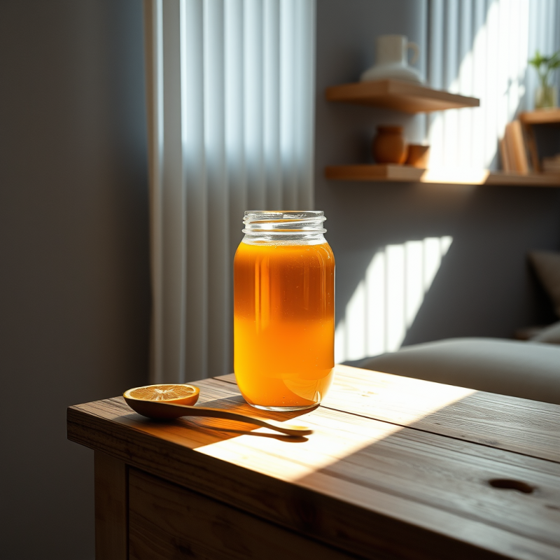 Midday Sunbeam Slices Through Vertical Blinds