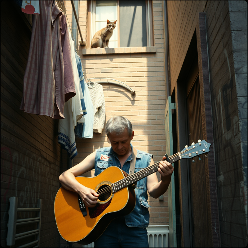Midday Sunlit Alley in Tokyo