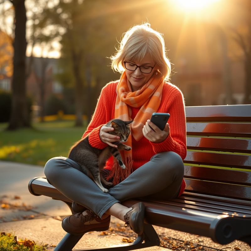Middle-aged Woman in a Vibrant
