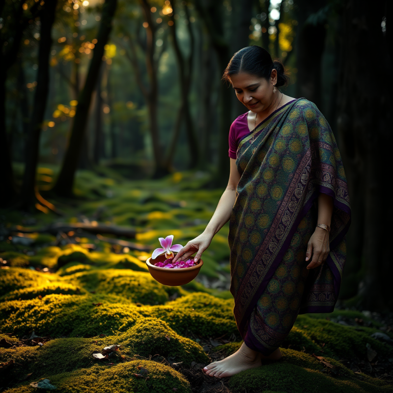 Middle-aged Woman in a Vibrant