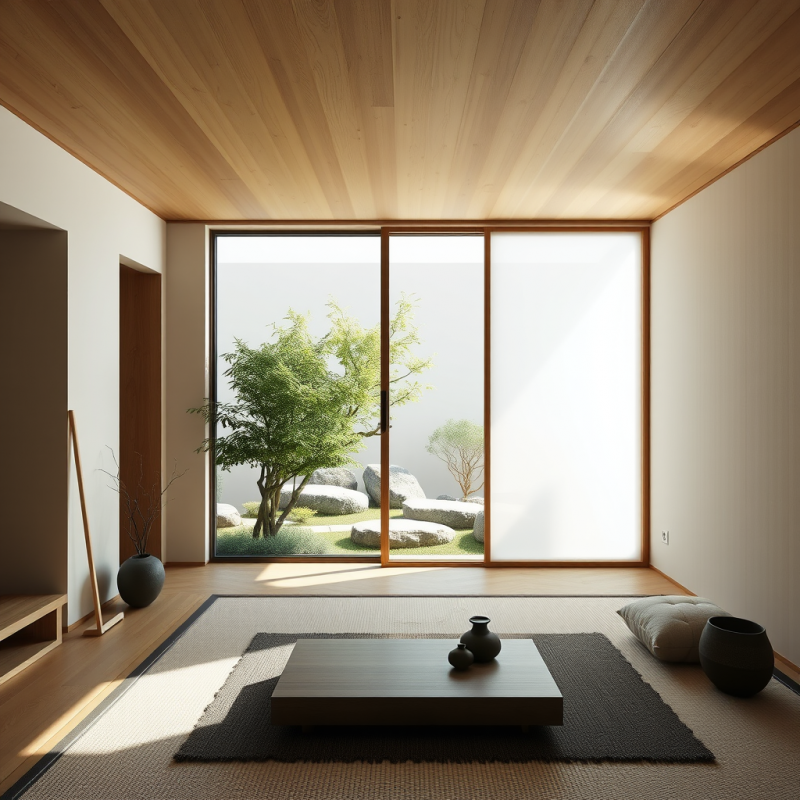 Minimalist Japanese Home Interior with Natural Materials ...