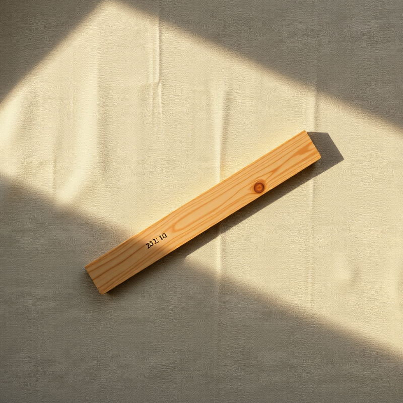 Minimalist Wooden Block Engraved with '2021