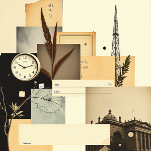 Mixed Media Collage With Vintage Elements And Texture