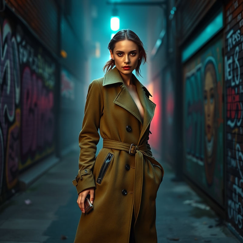 Model in a Hand-stitched