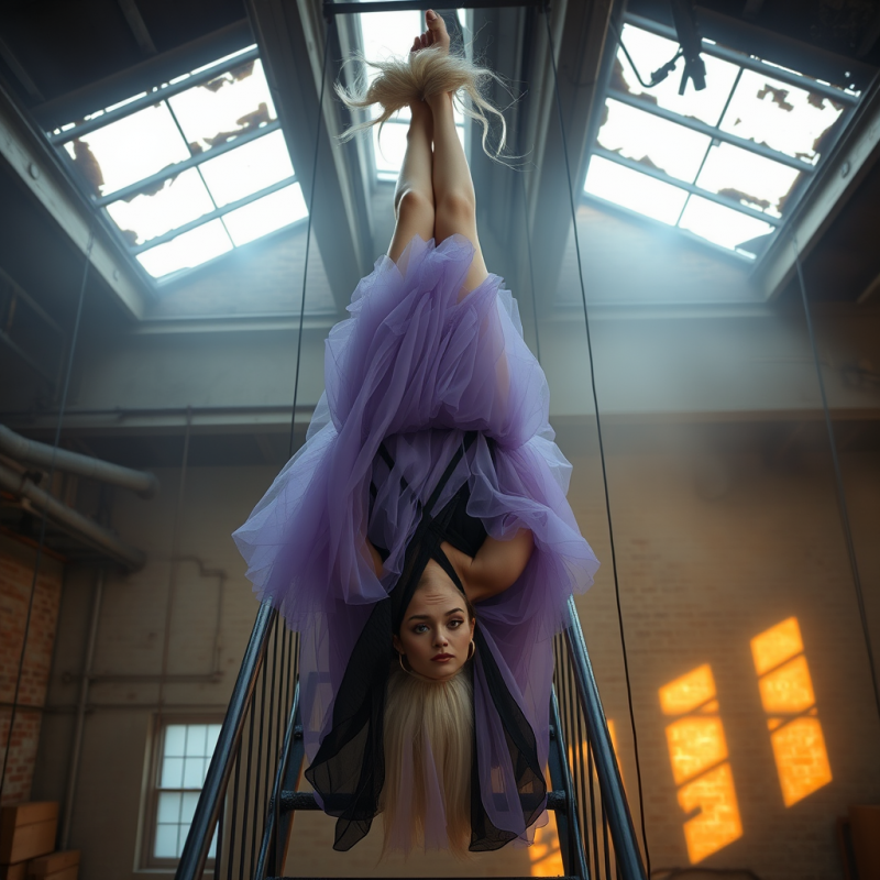 Magical Acrobat in Purple Dress