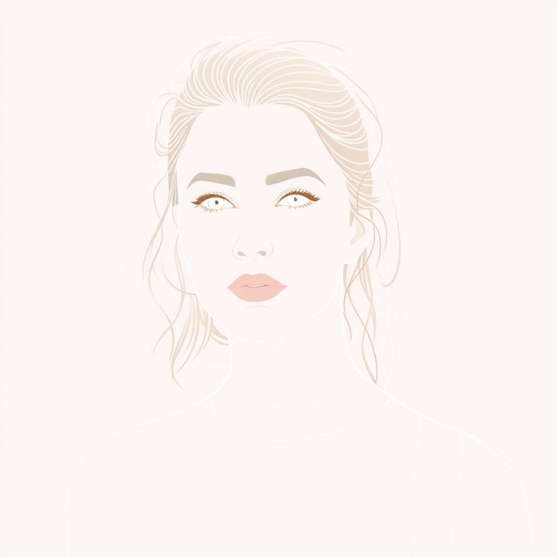 Modern Line Art Portrait Minimal Continuous Lines