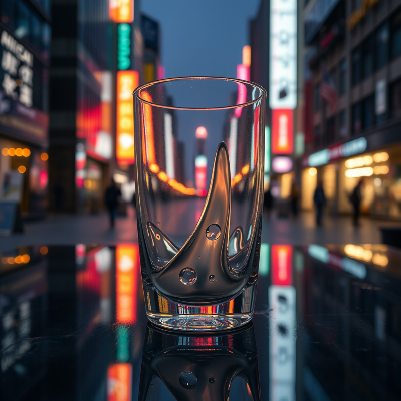 Molten Glass Surface Tension Creating Smooth Organic Forms