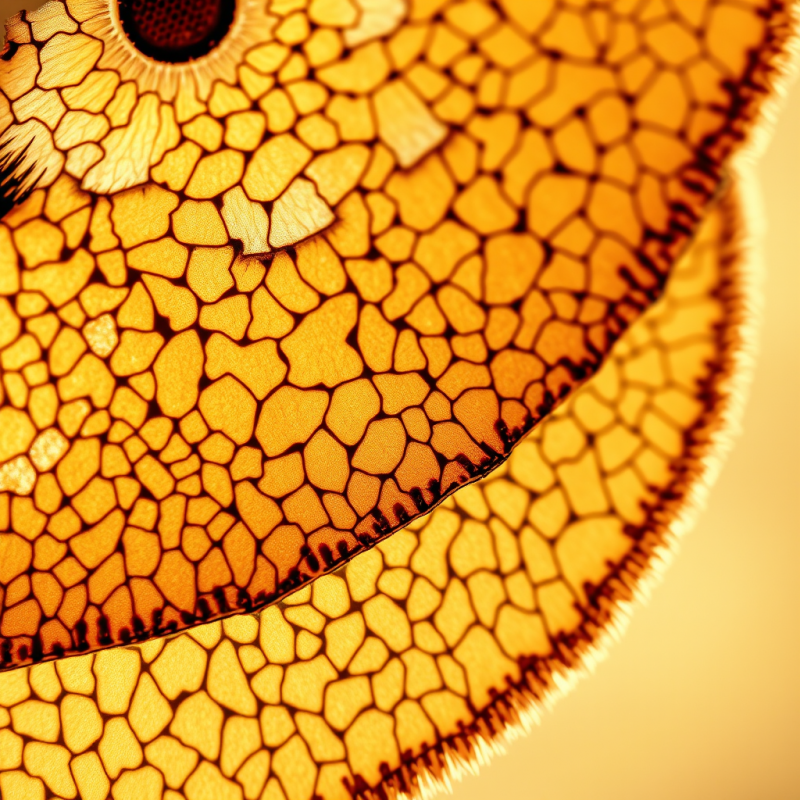 Moth Wing Scales in Electron Microscope View