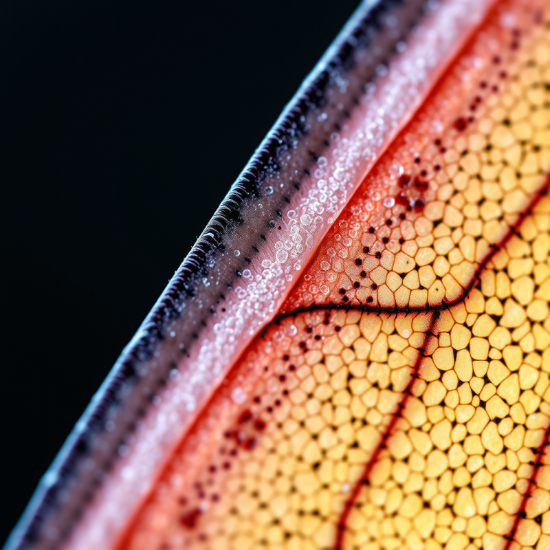 Moth Wing Scales in Electron Microscope View