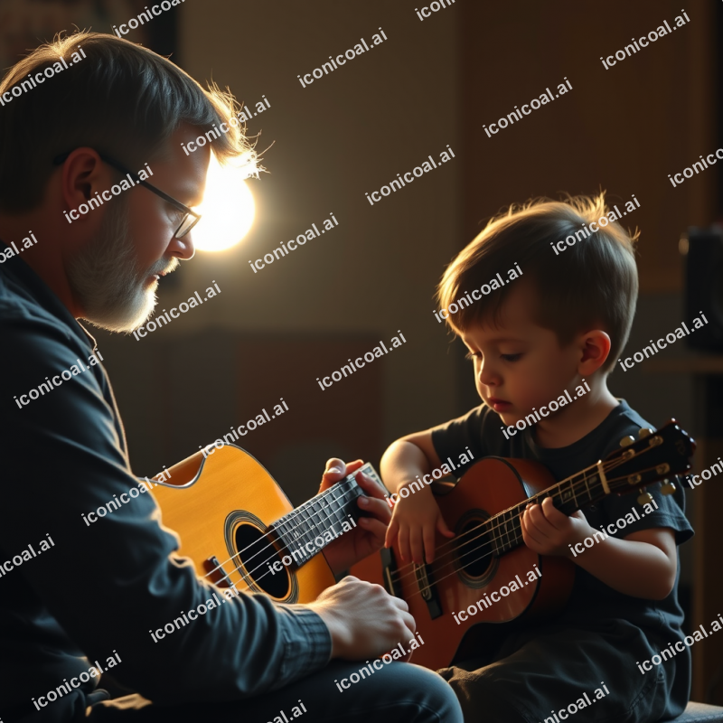 Music Lesson With Child Learning Instrument Patient Teacher