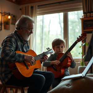 Music Lesson With Child Learning Instrument Patient Teacher