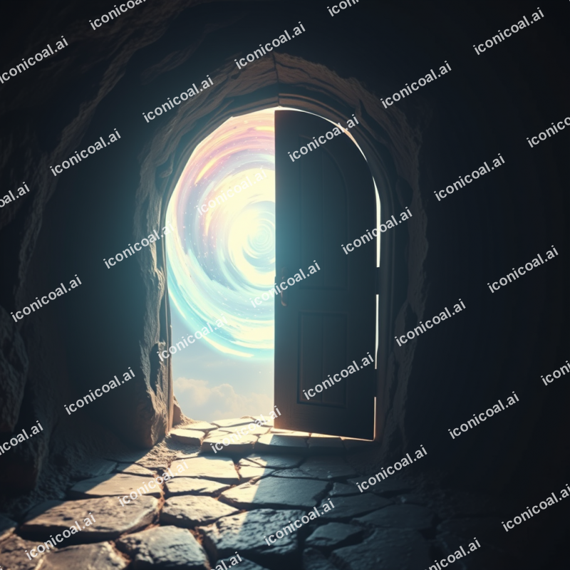 Mystical Portal Swirling Energy Gateway Fantasy Doorway