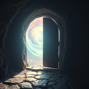 Mystical Portal Swirling Energy Gateway Fantasy Doorway