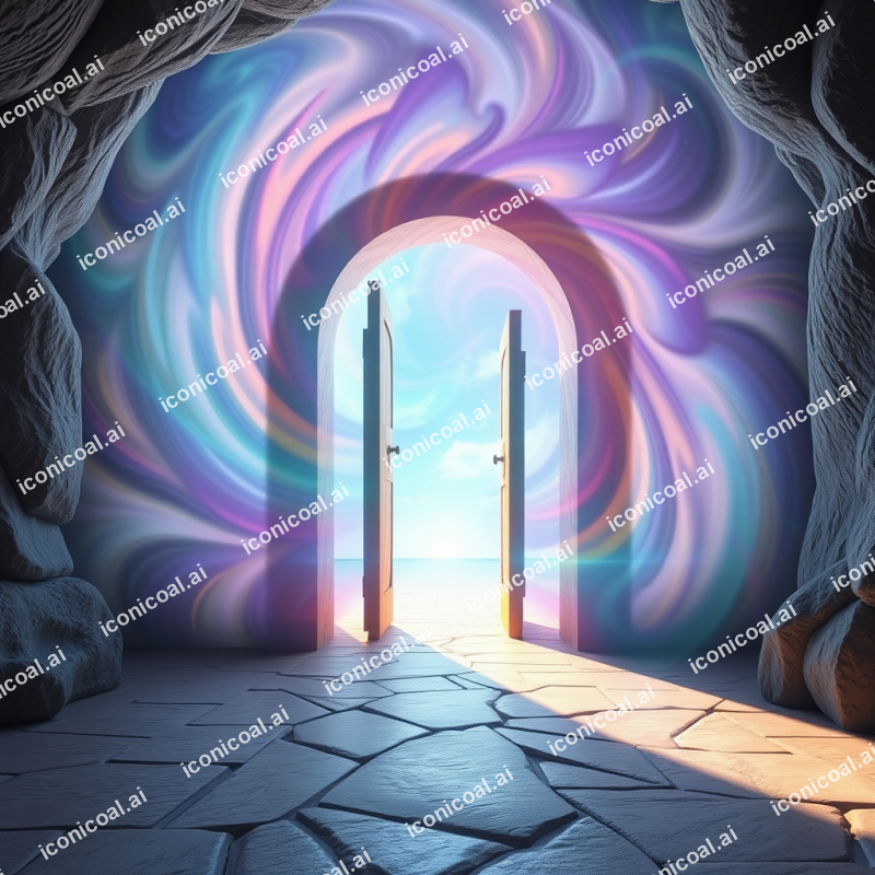 Mystical Portal Swirling Energy Gateway Fantasy Doorway