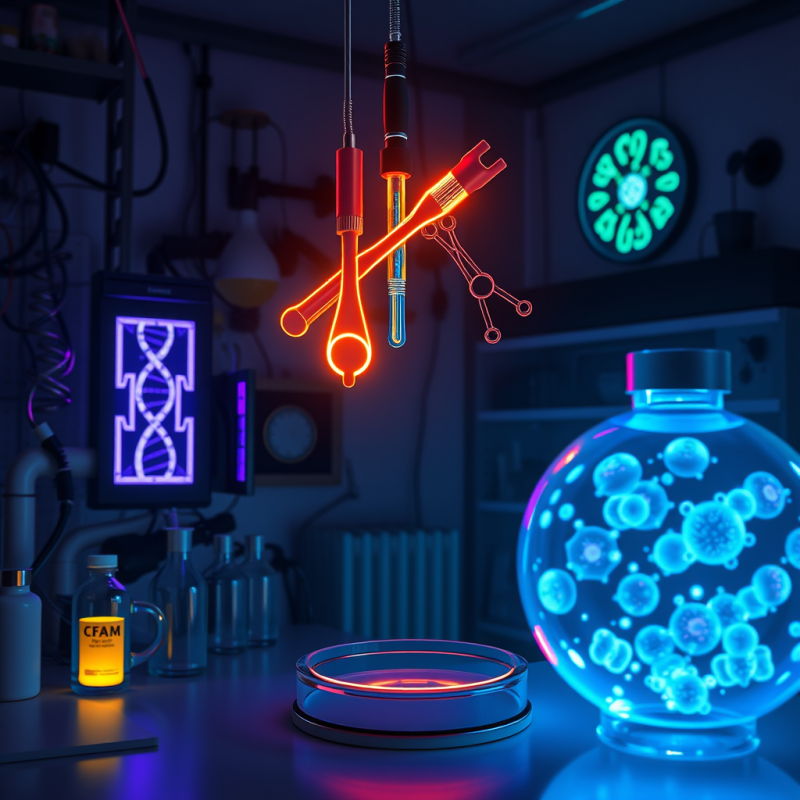 Neon-lit Biohacker’s Home Lab at Midnight