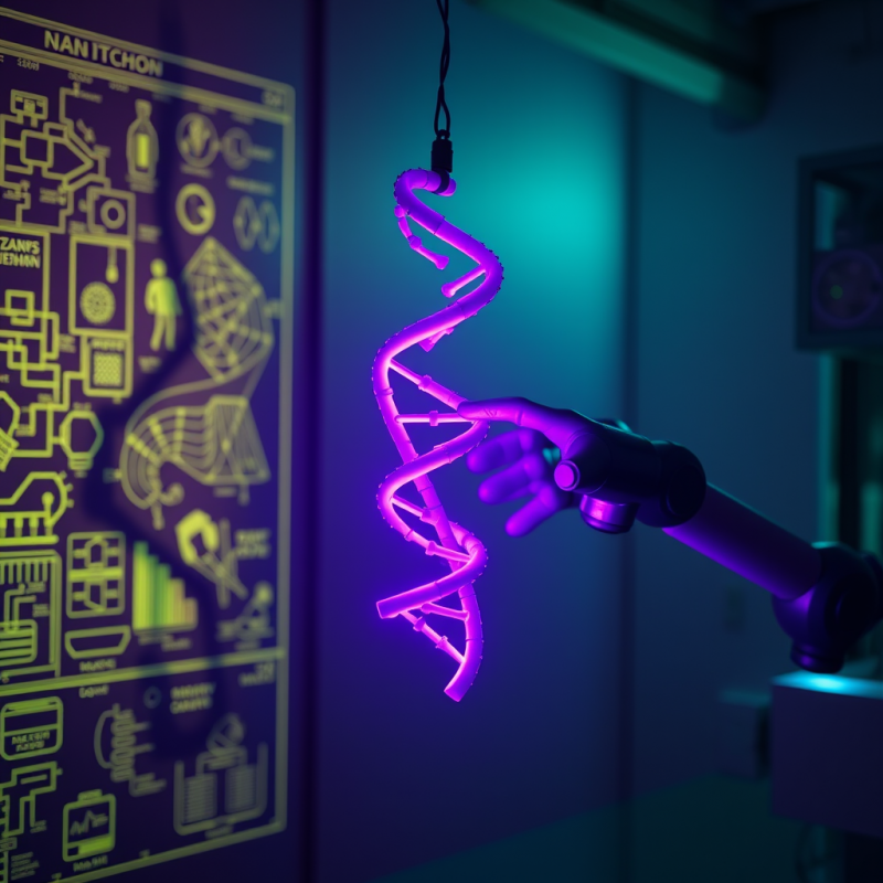 Neon-purple Glow Spills from a Suspended