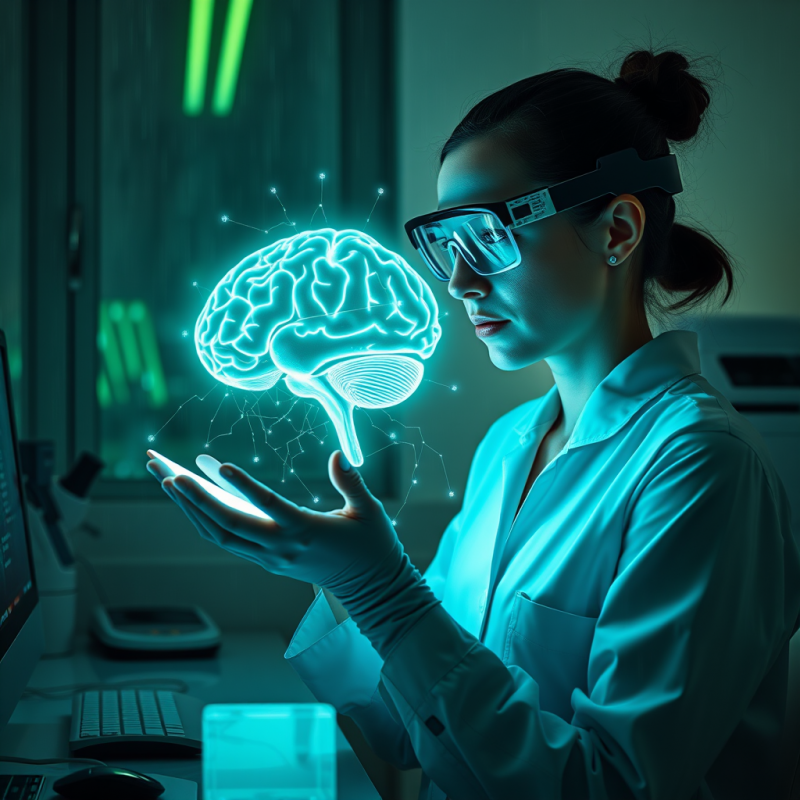 Neuroscientist in a Dimly Lit