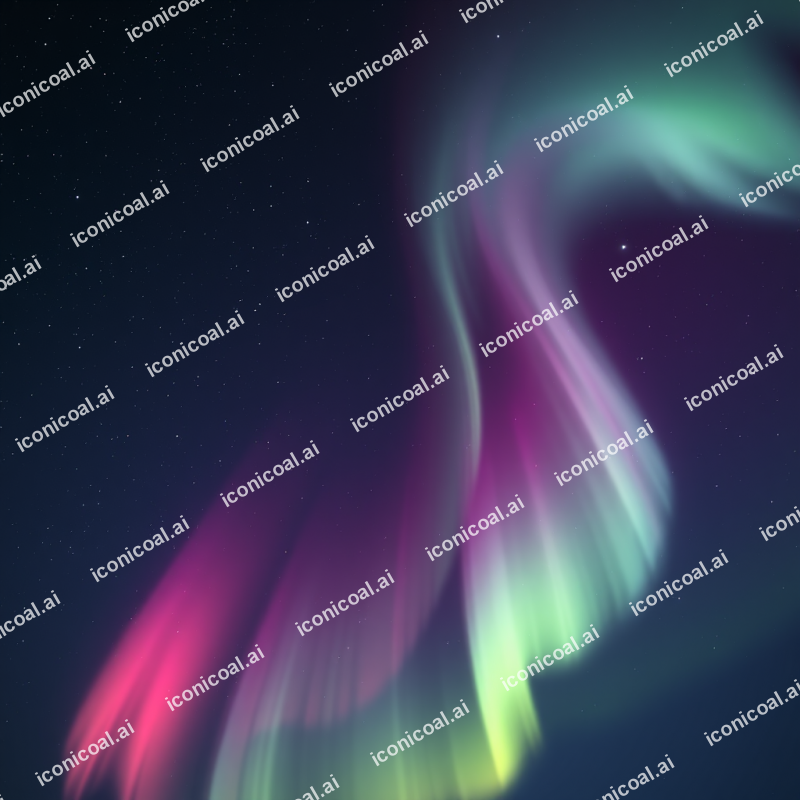 Northern Lights Ribbons Dancing Against Star-filled Sky
