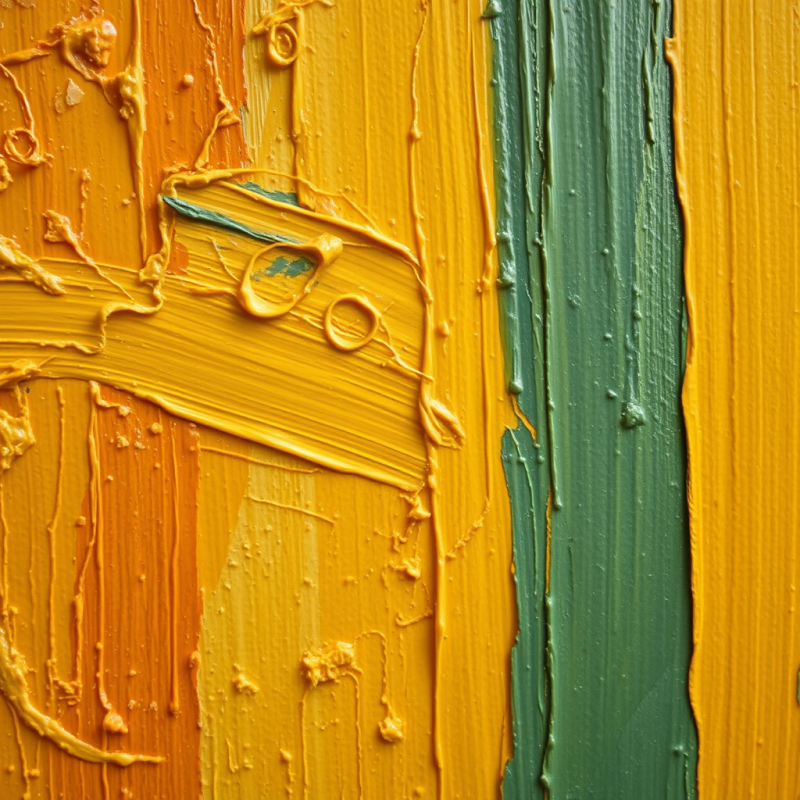 Oil Painting Texture Closeup Showing Brushstroke Details