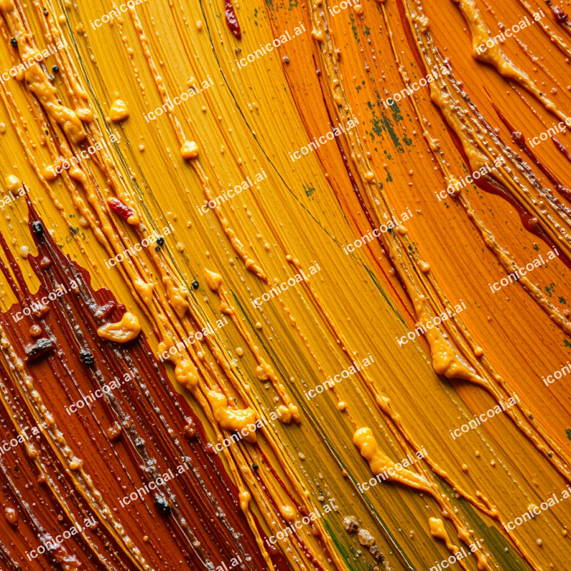 Oil Painting Texture Closeup Showing Brushstroke Details