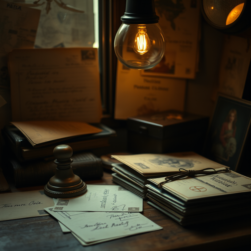 Old Postcards and Letters Correspondence Nostalgia