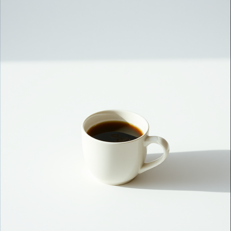 One Coffee Cup On Clean Surface Negative Space Calm