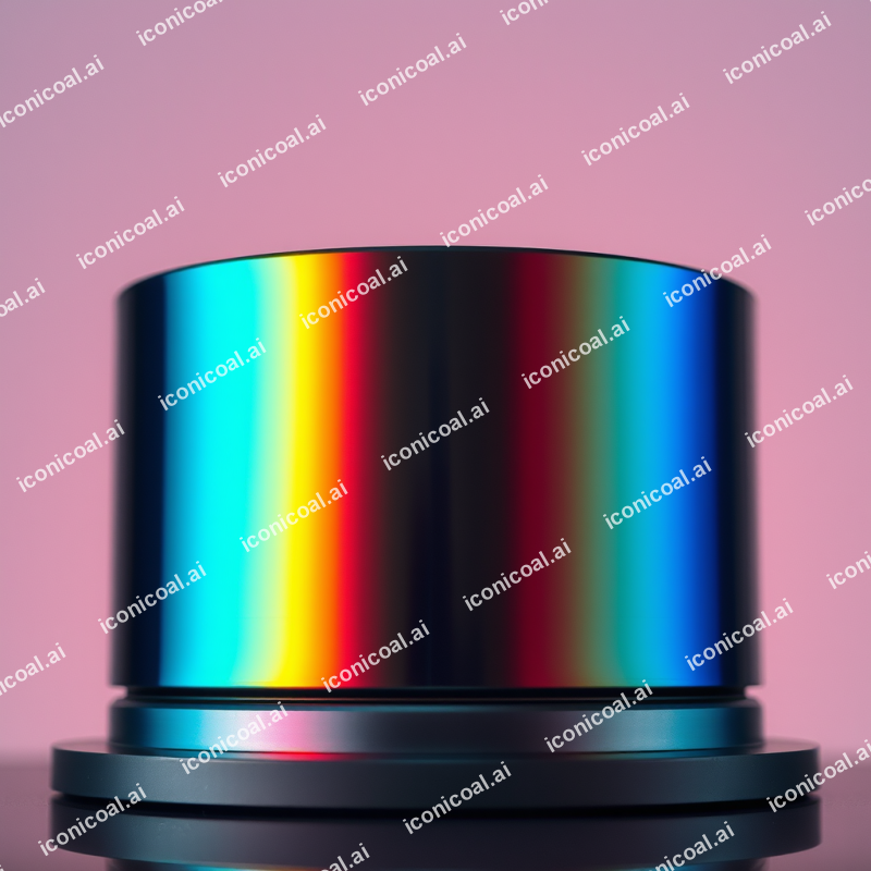 Oxidized Titanium Showing Spectrum Color Bands