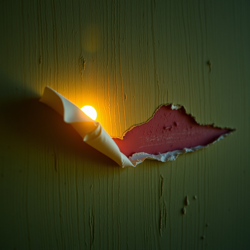 Peeling Paint Layers Revealing Decades Of Color Beneath