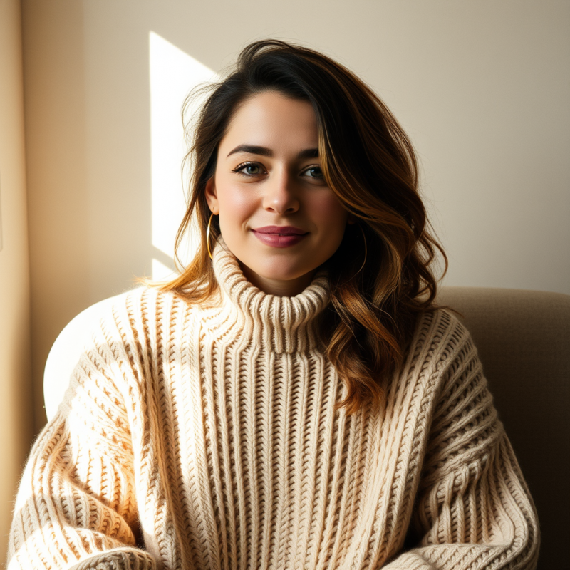Person in Cozy Oversized Sweater Autumn Vibes Candid