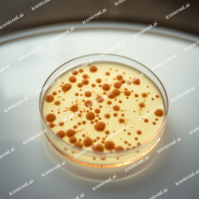 Petri Dish Bacterial Colonies Forming Organic Patterns