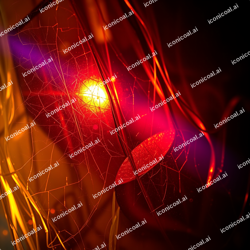 Polarized Light Through Stressed Plastic Showing Stress L...