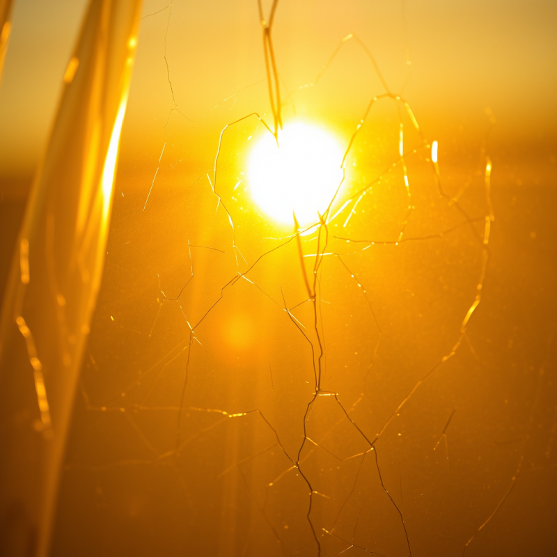 Polarized Light Through Stressed Plastic Showing Stress L...