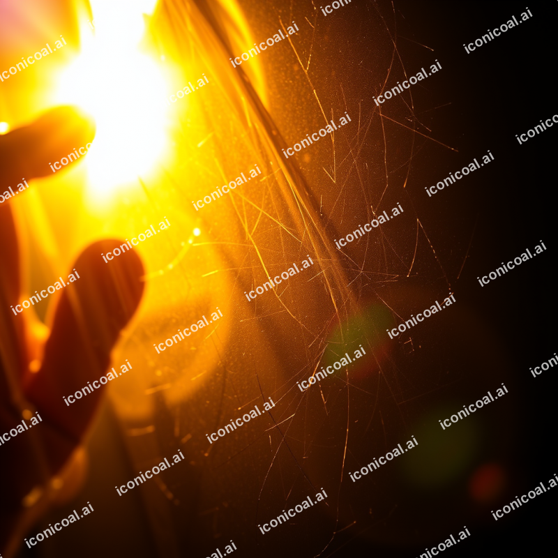 Polarized Light Through Stressed Plastic Showing Stress L...