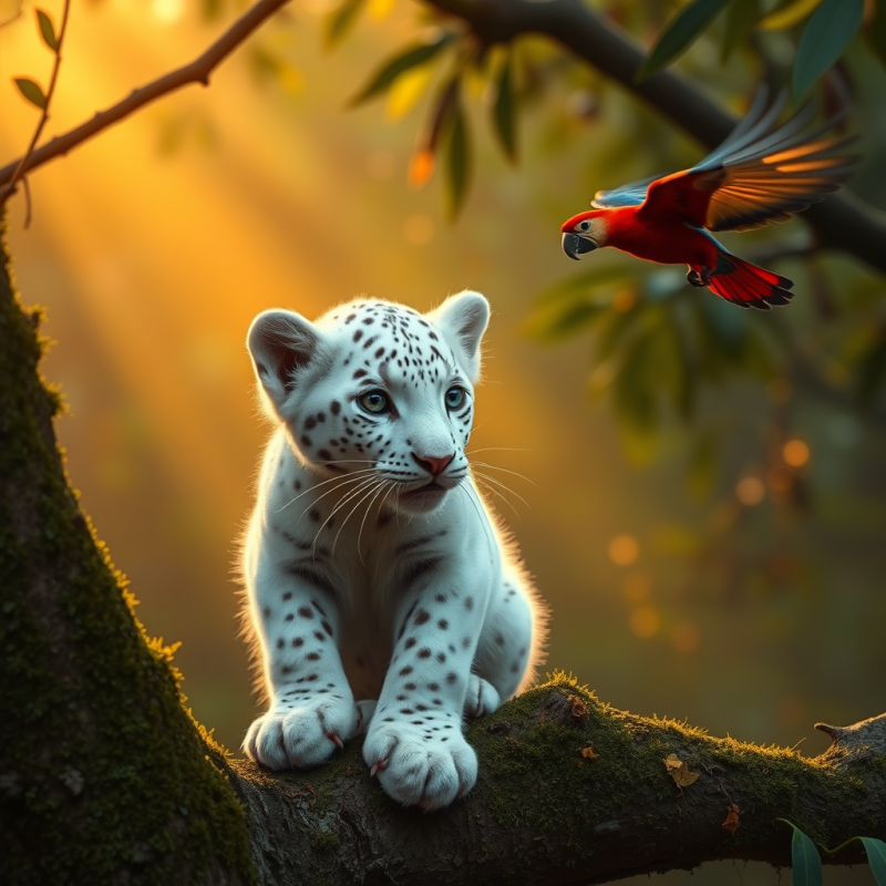 Rare Albino Jaguar Cub