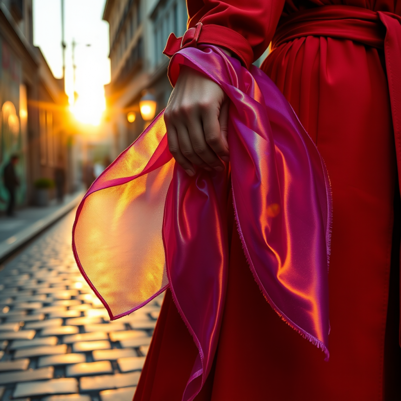 Razor-sharp Close-up of a Model’s Hand Delicately Hol...