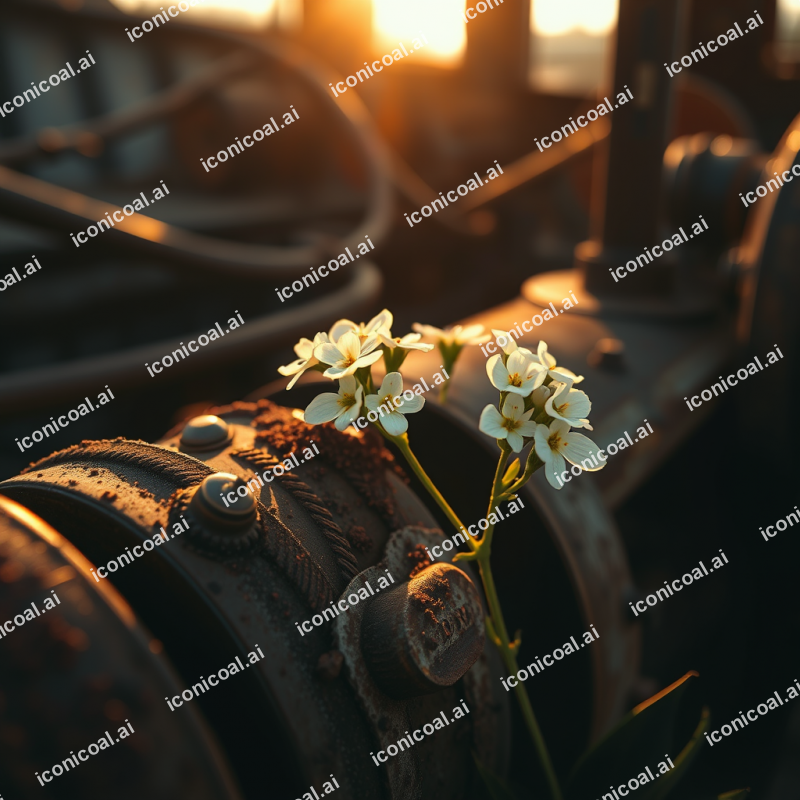 Rust Blooming On Abandoned Industrial Machinery In Macro ...