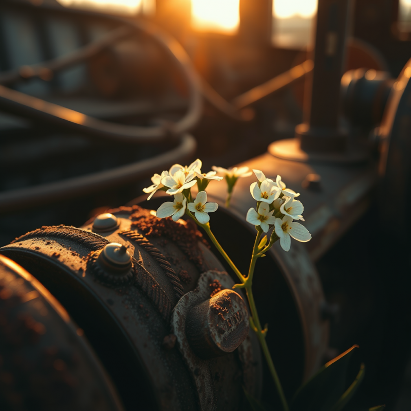 Rust Blooming on Abandoned Industrial Machinery in Macro ...