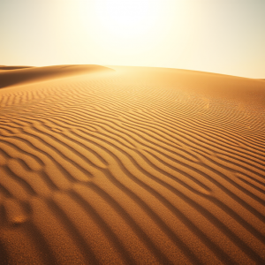 Sand Dune Ripples Under Harsh Directional Golden Light