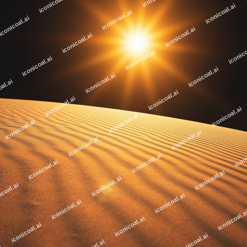 Sand Dune Ripples Under Harsh Directional Golden Light