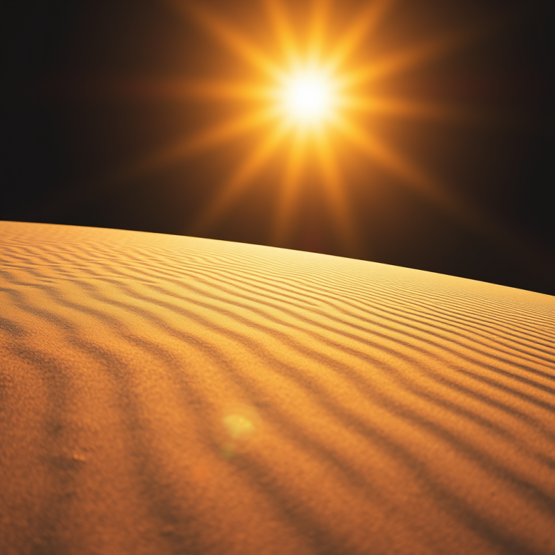 Sand Dune Ripples Under Harsh Directional Golden Light