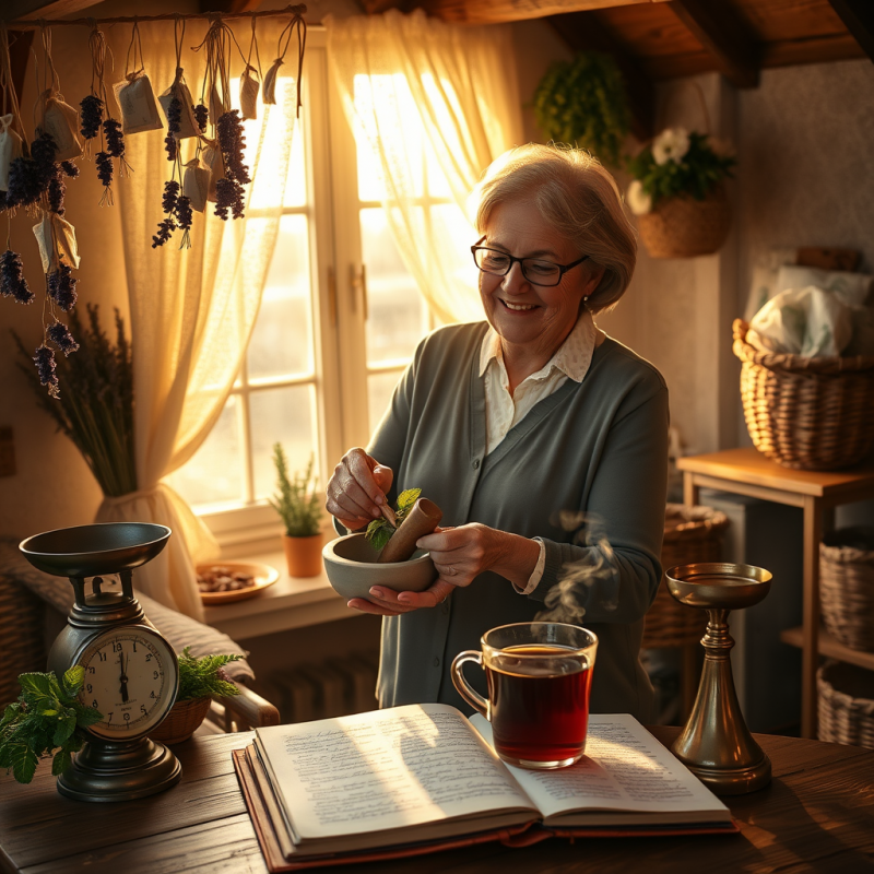 Senior Woman in a Cozy