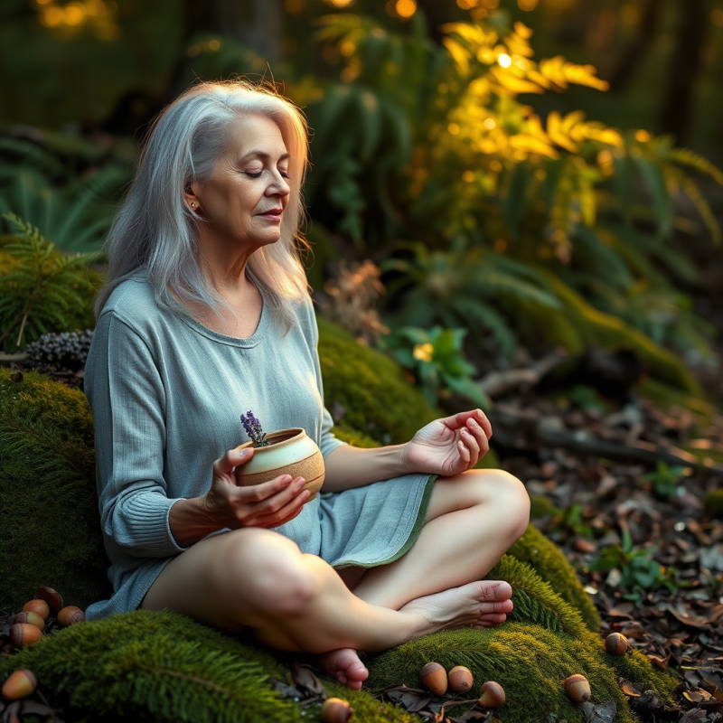 Senior Woman with Silver Hair